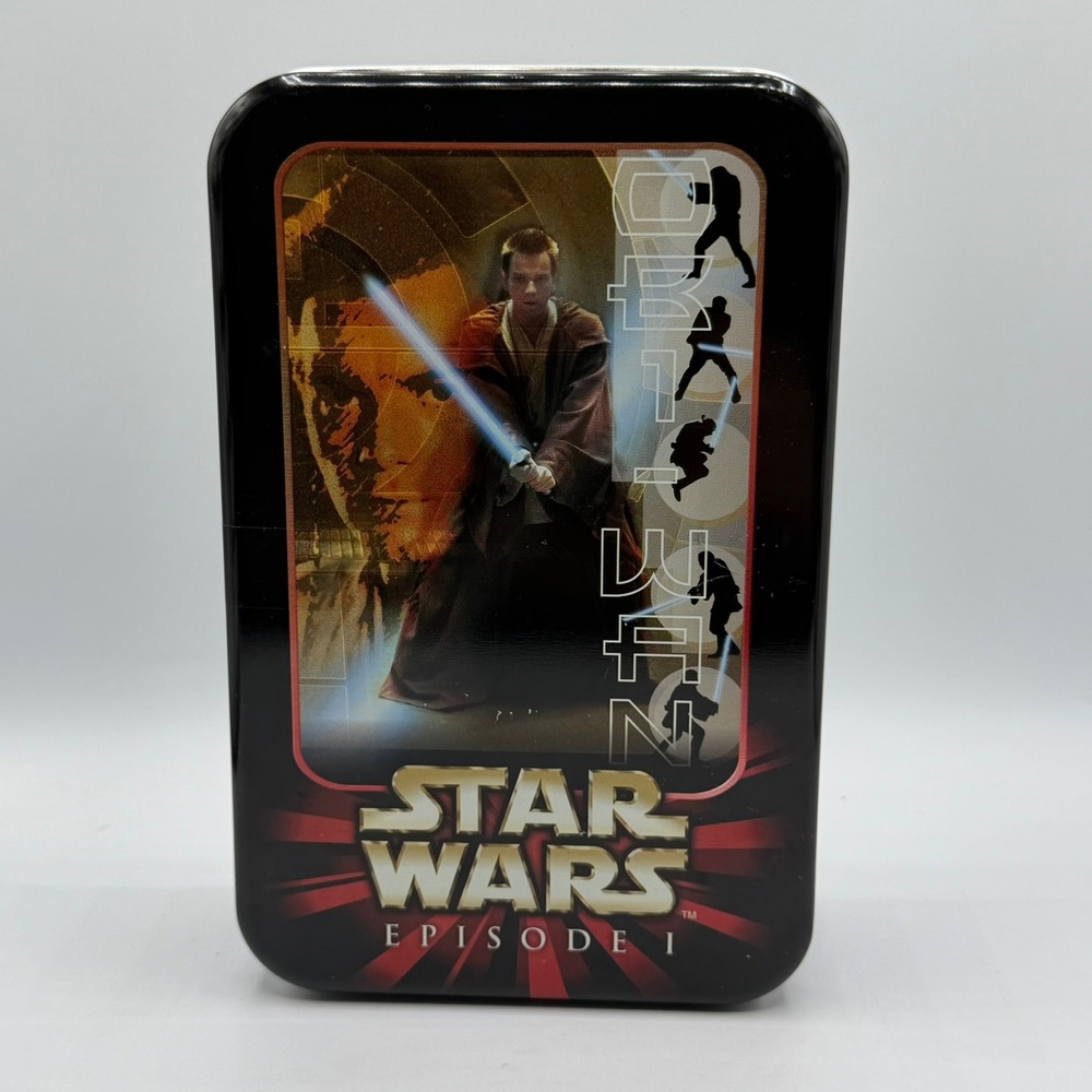 Star Wars Episode I Obi-Wan Kenobi Topps Widevision Collector Tin Vintage 1999